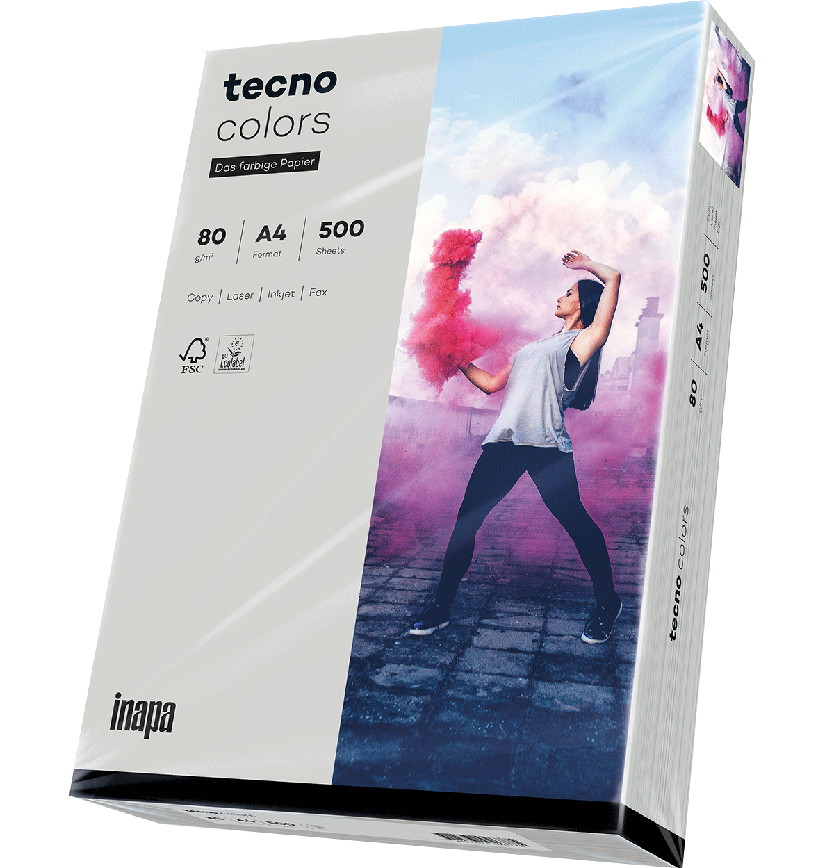 Papier tecno colors 80g A4 grau 500 Blatt