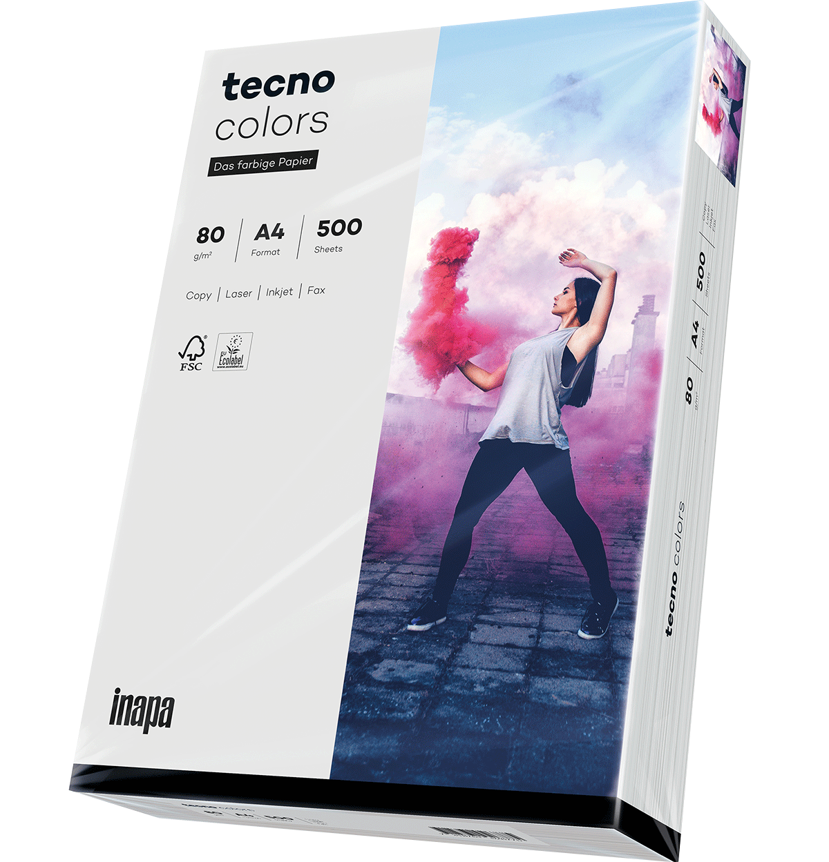 Papier tecno colors 80g A4 hellgrau 500 Blatt
