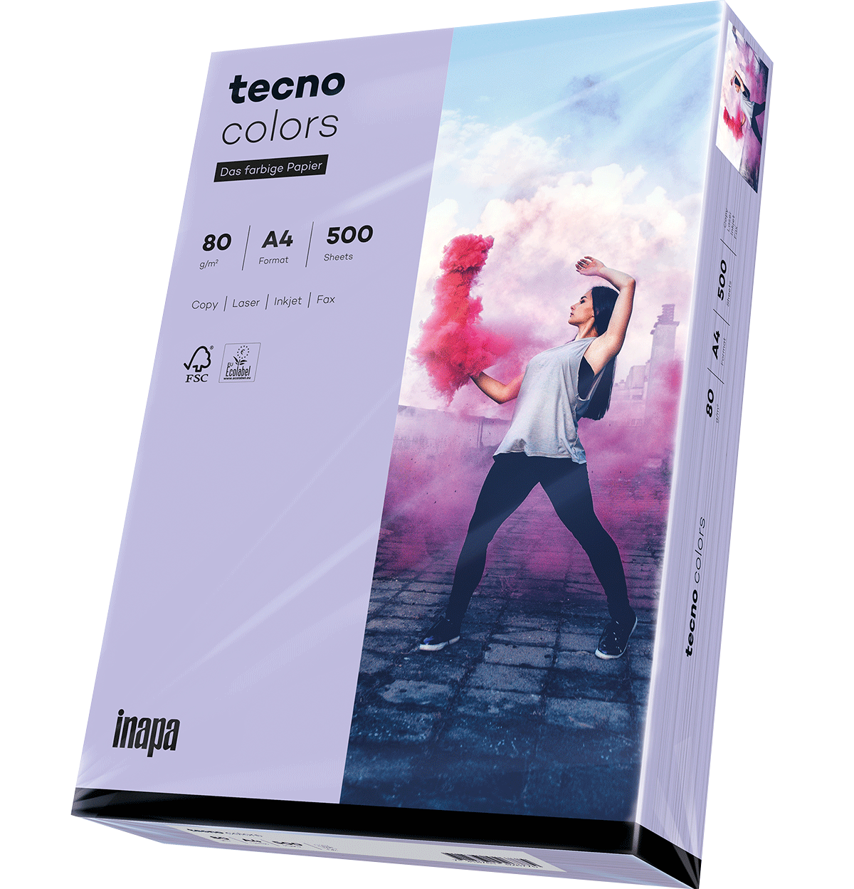 Papier tecno colors 80g A4 violett 500 Blatt