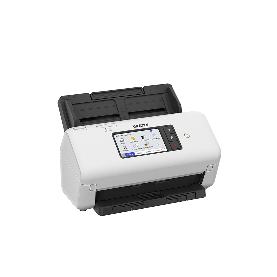 Brother ADS-4700W – Professioneller Duplex-Dokumentenscanner mit 40 S./Min., 80-Blatt ADF, WLAN, LAN, USB 3.0, 10,9 cm Touchscreen und Kofax VRS®-Kompatibilität​